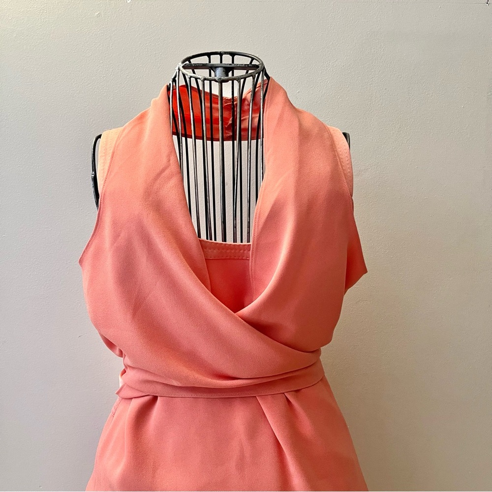 Tory Burch Salmon Pink Halter Wrap Dress